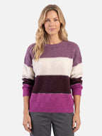Pull Femme Colorblock en Maille