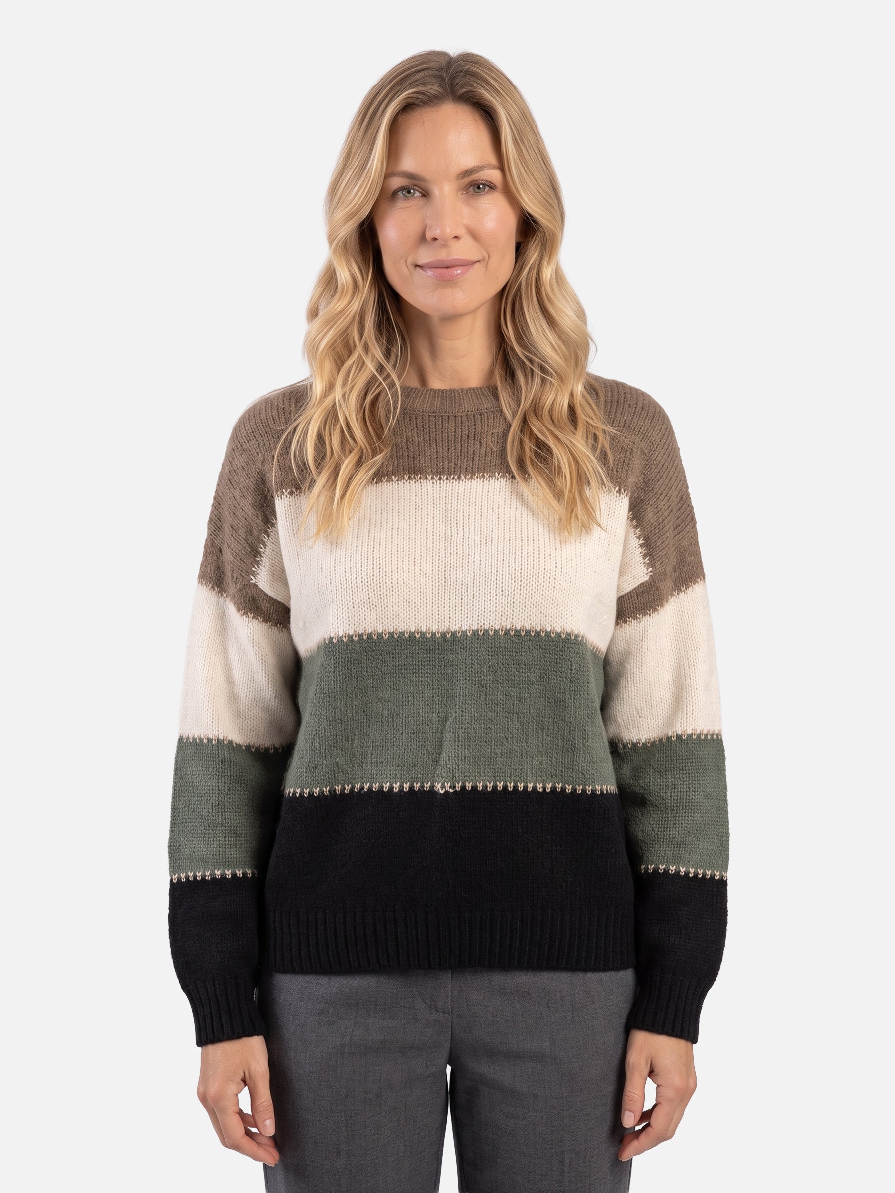 Pull Femme Colorblock en Maille