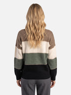 Pull Femme Colorblock en Maille