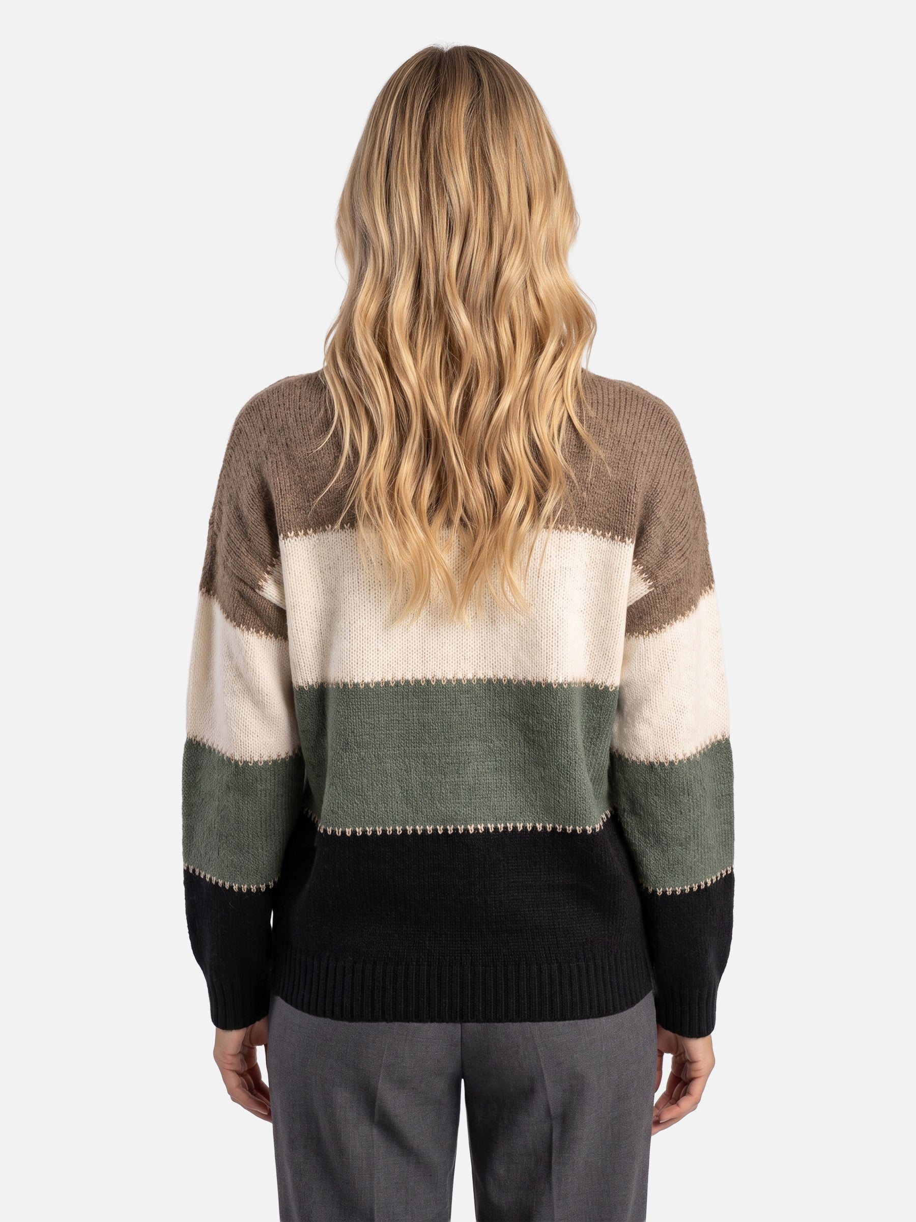 Pull Femme Colorblock en Maille