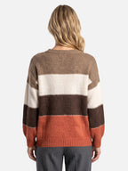 Pull Femme Colorblock en Maille