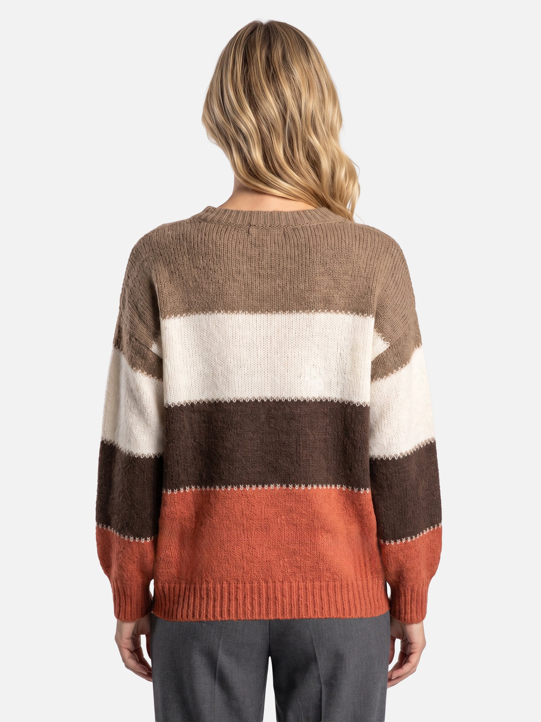 Pull Femme Colorblock en Maille