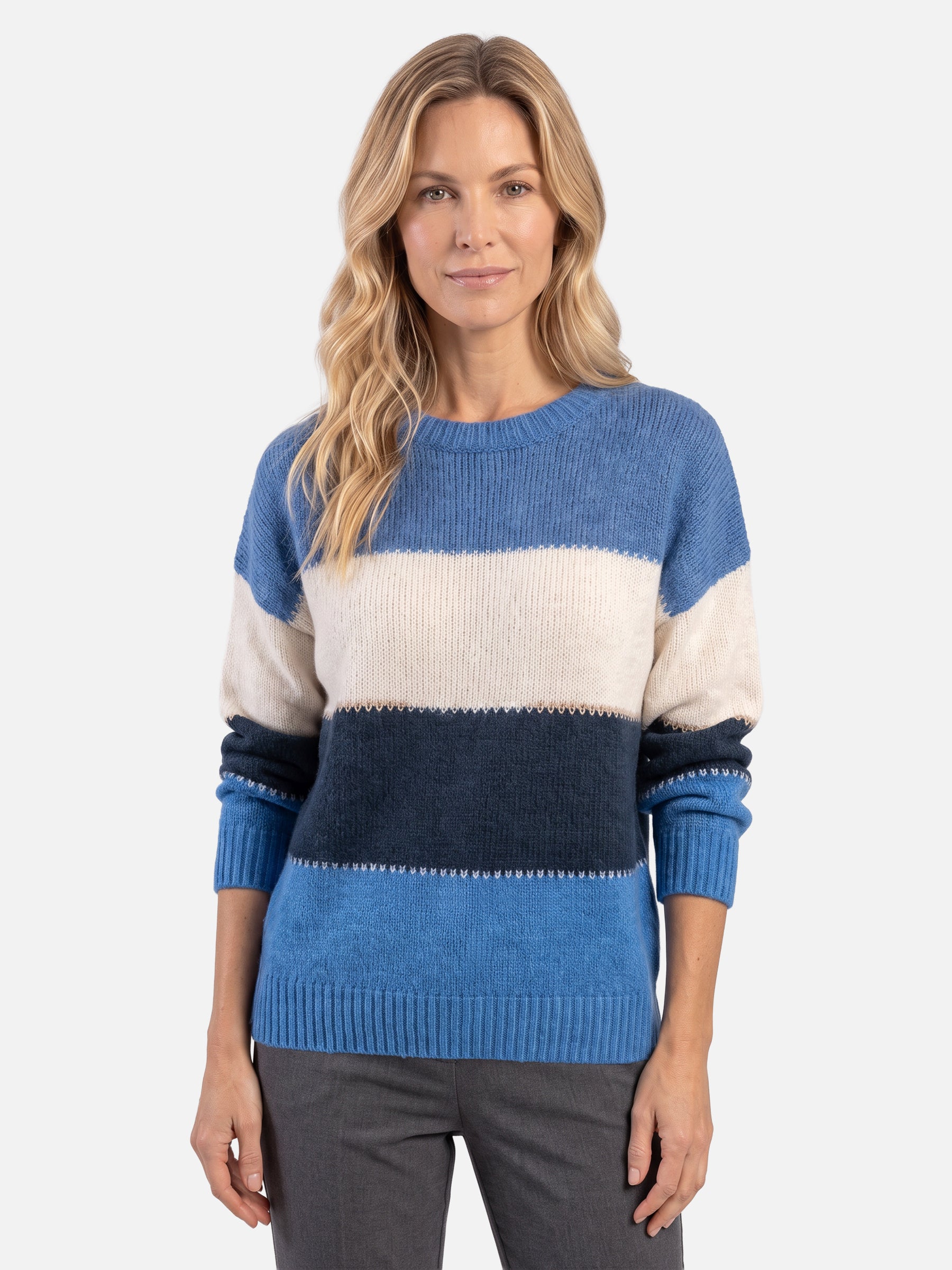Pull Femme Colorblock en Maille
