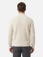 Gilet Homme Zippé Maille Côtelée Col Montant