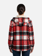 Veste Femme à Carreaux Doublée Sherpa Capuche