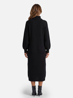 Robe Pull Femme en Maille Col Roulé Midi