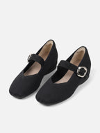 Ballerines Mary Jane Femme en Maille à Boucle