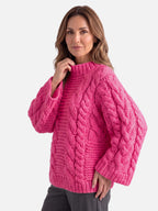 Pull Femme Oversize Grosse Maille Torsadée