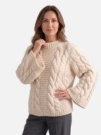Pull Femme Oversize Grosse Maille Torsadée