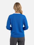 Pull Femme Maille Col V Bordé de Dentelle