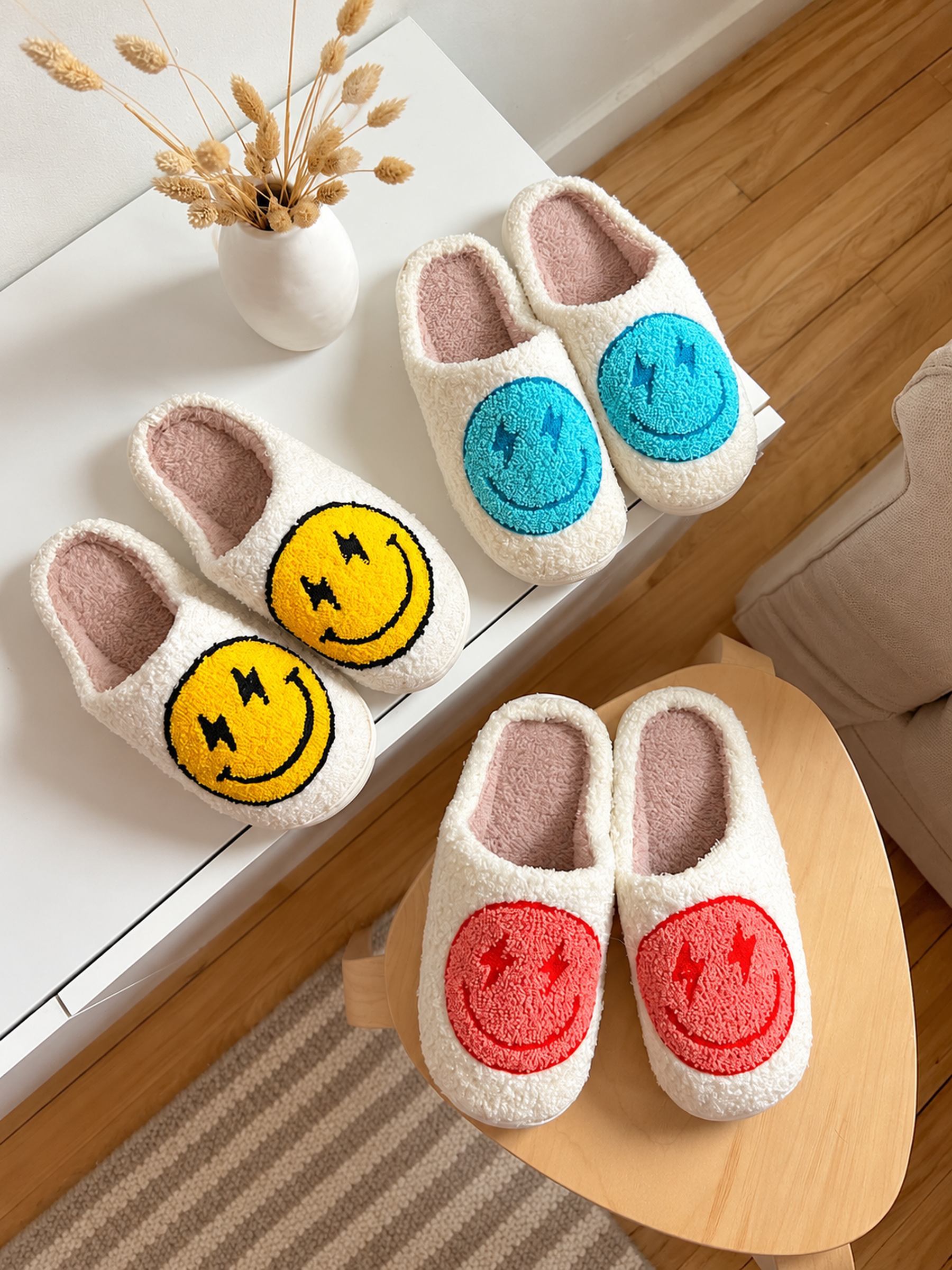 Chaussons Femme Plateforme Smiley