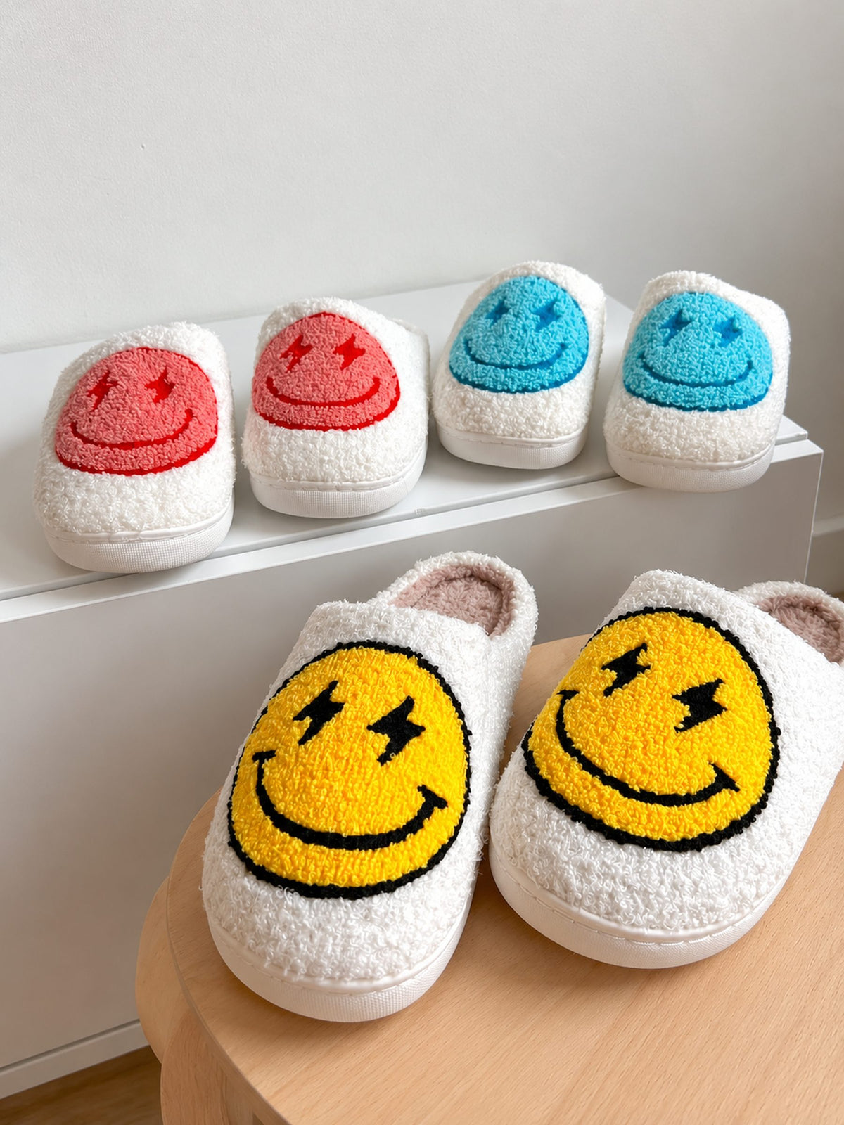 Chaussons Femme Plateforme Smiley