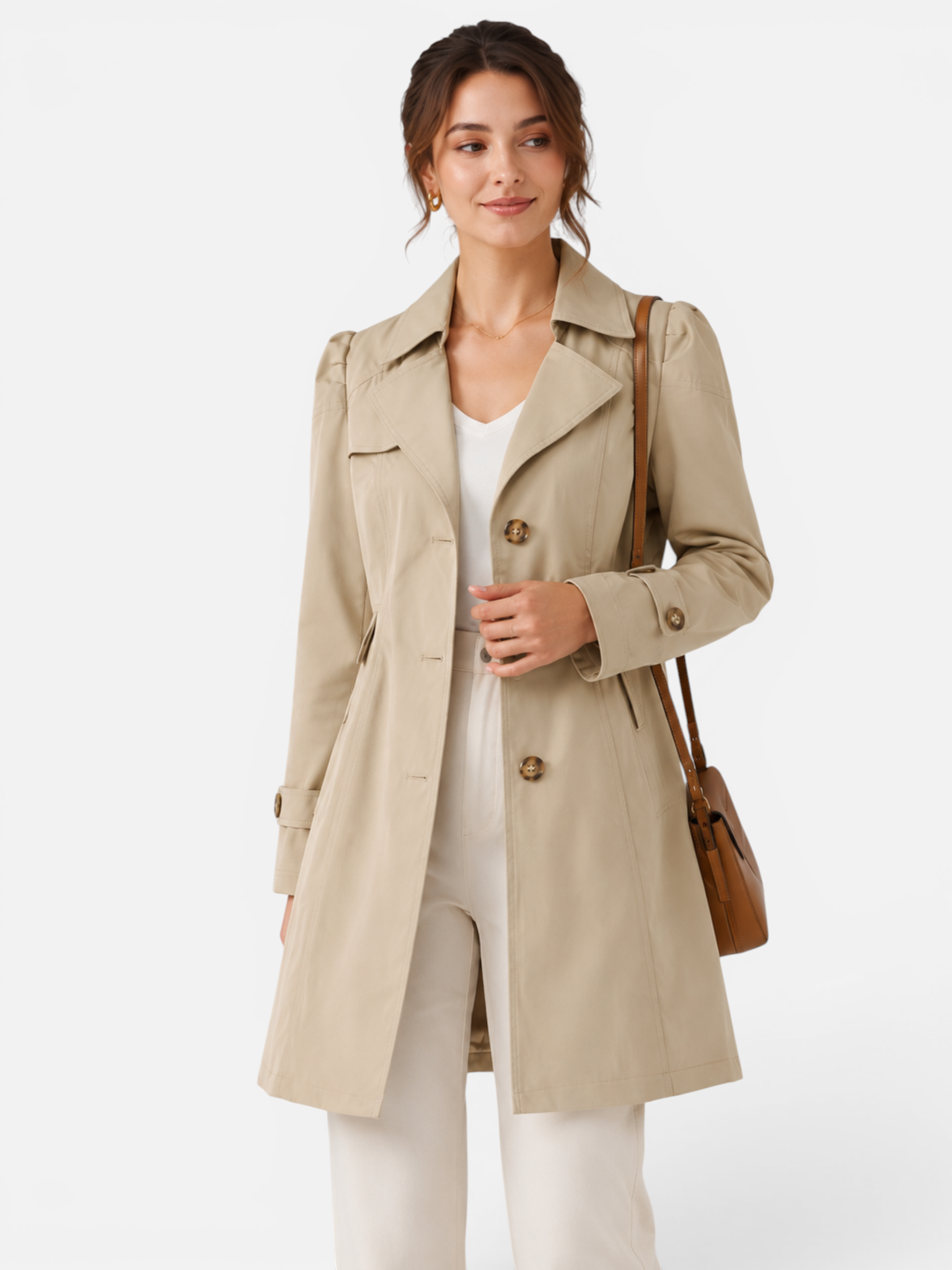 Women's Single Breasted Trench Coat