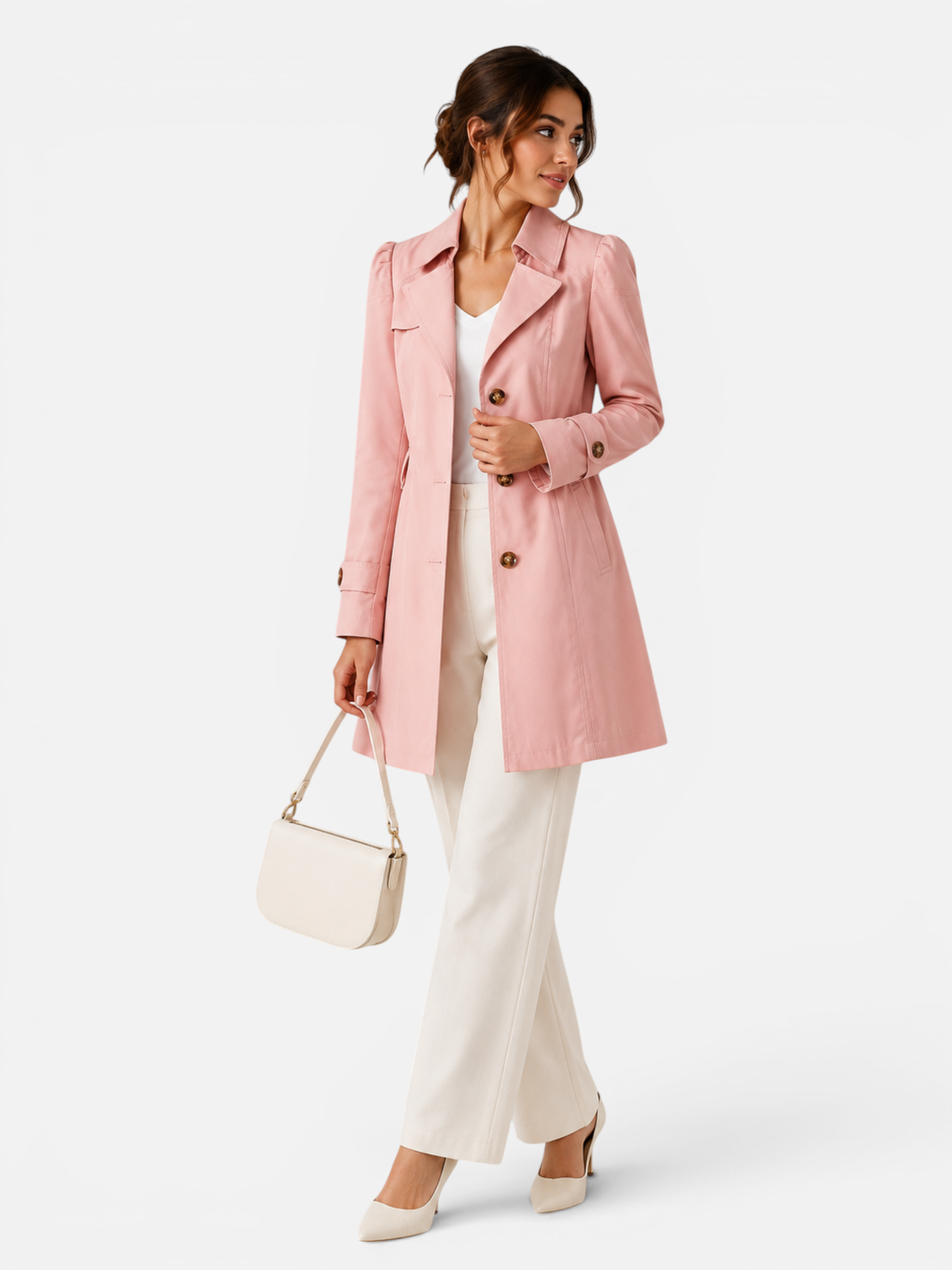 Women's Single Breasted Trench Coat