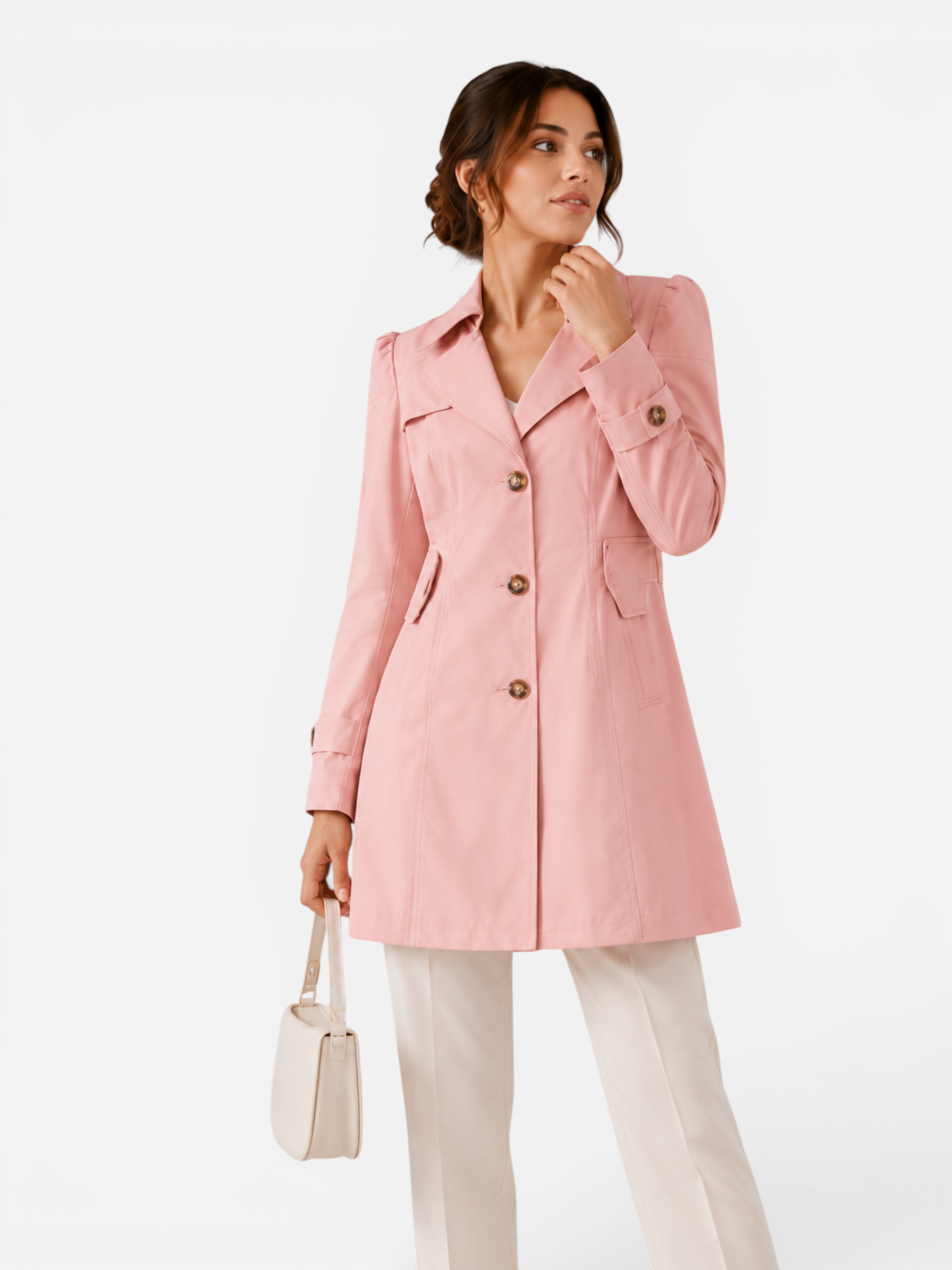 Women's Single Breasted Trench Coat