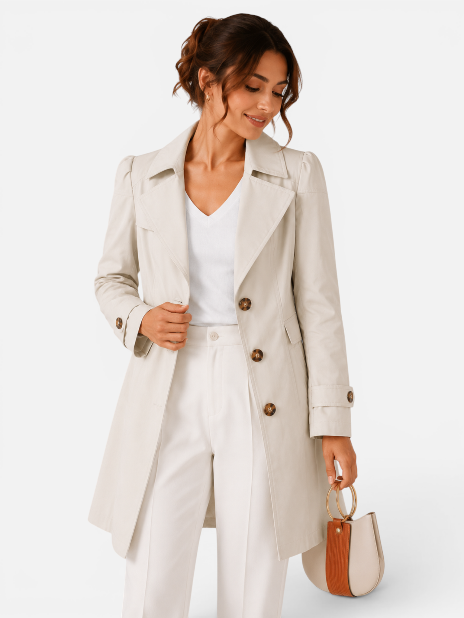 Women's Single Breasted Trench Coat