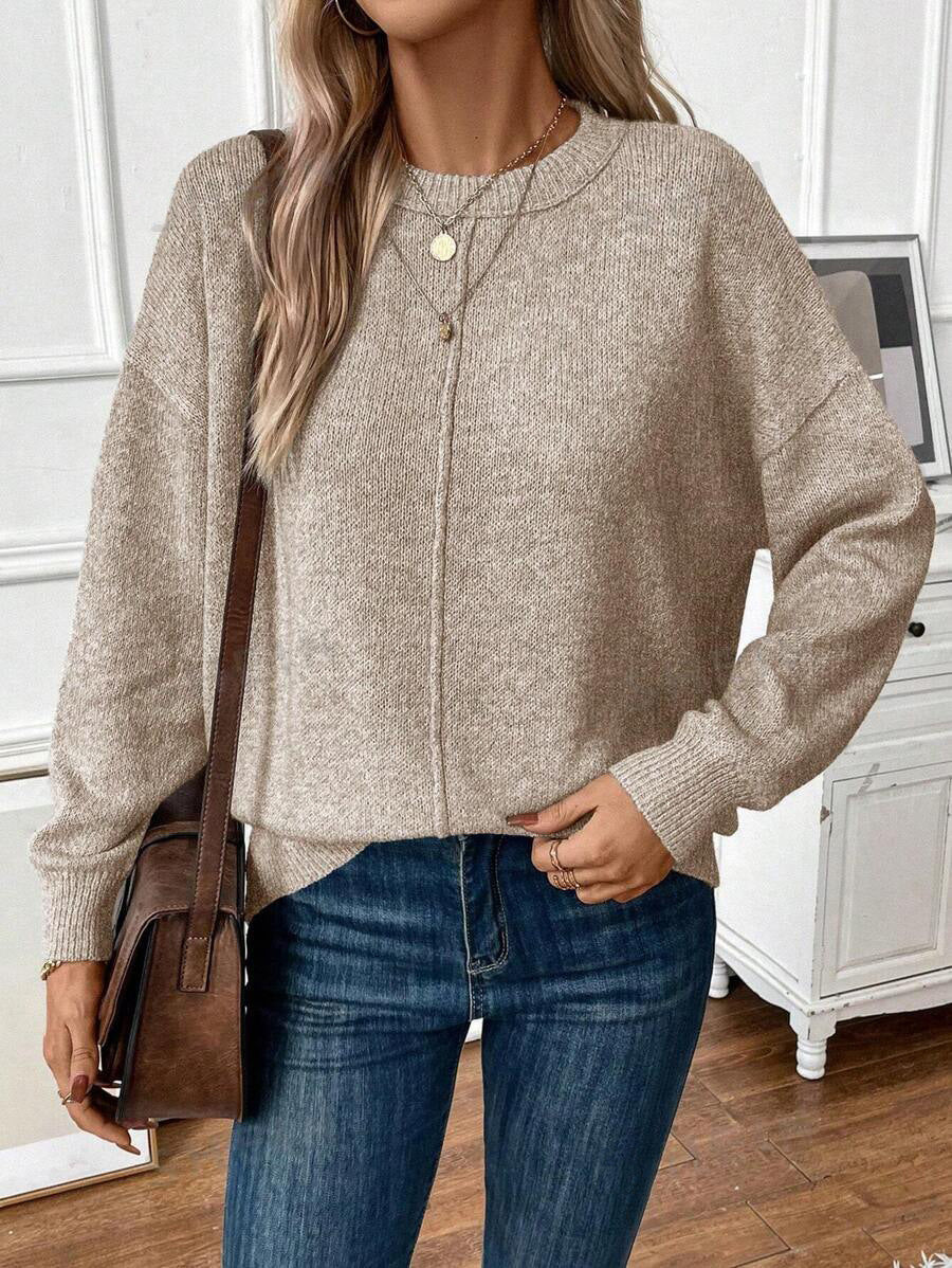 Pull classique en tricot doux pour femmes