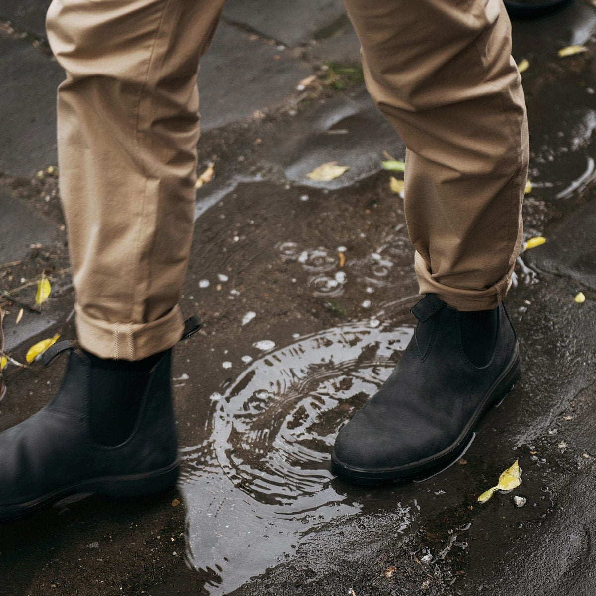 Bottes chelsea classiques en cuir pour homme