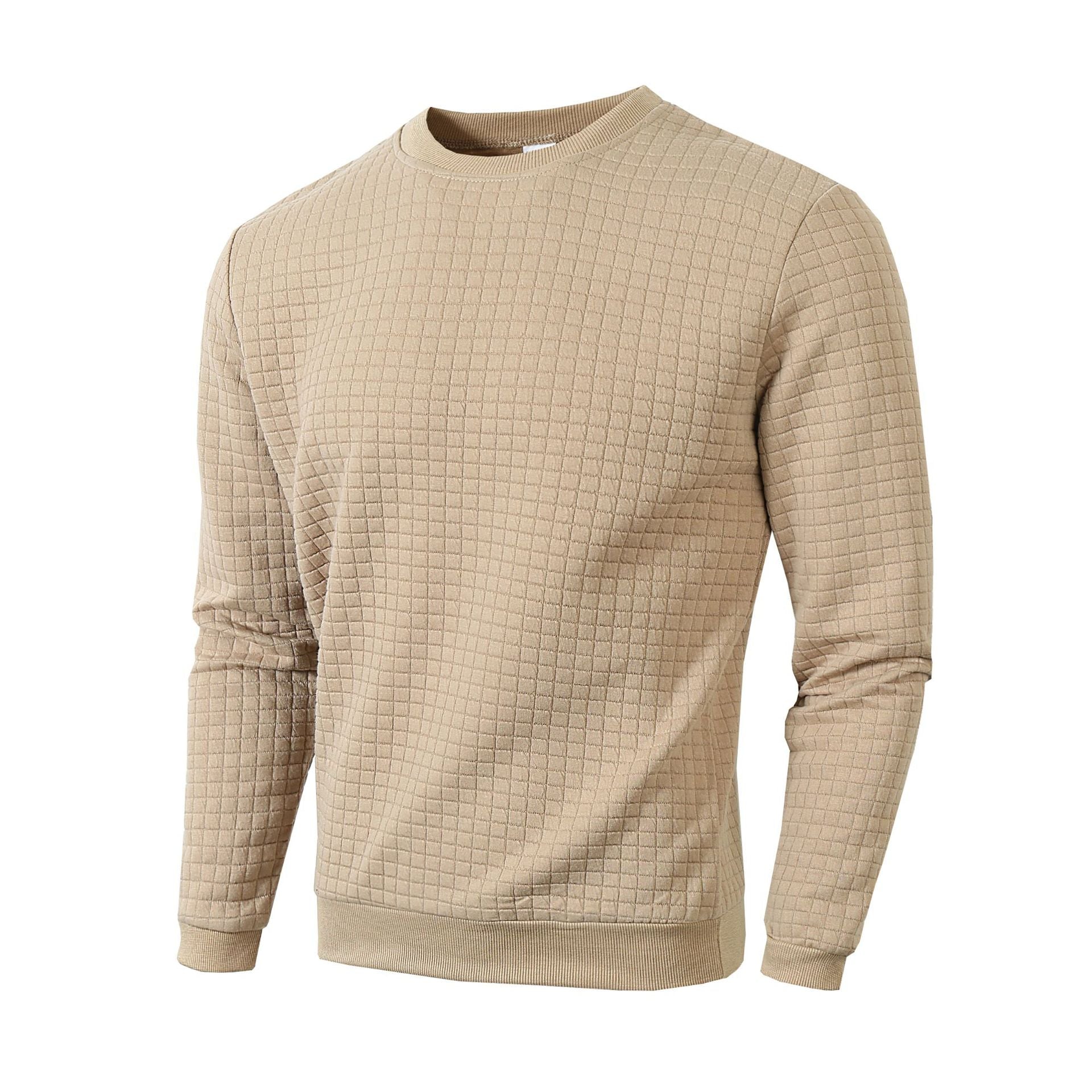 Sweatshirt matelassé à col roulé pour hommes