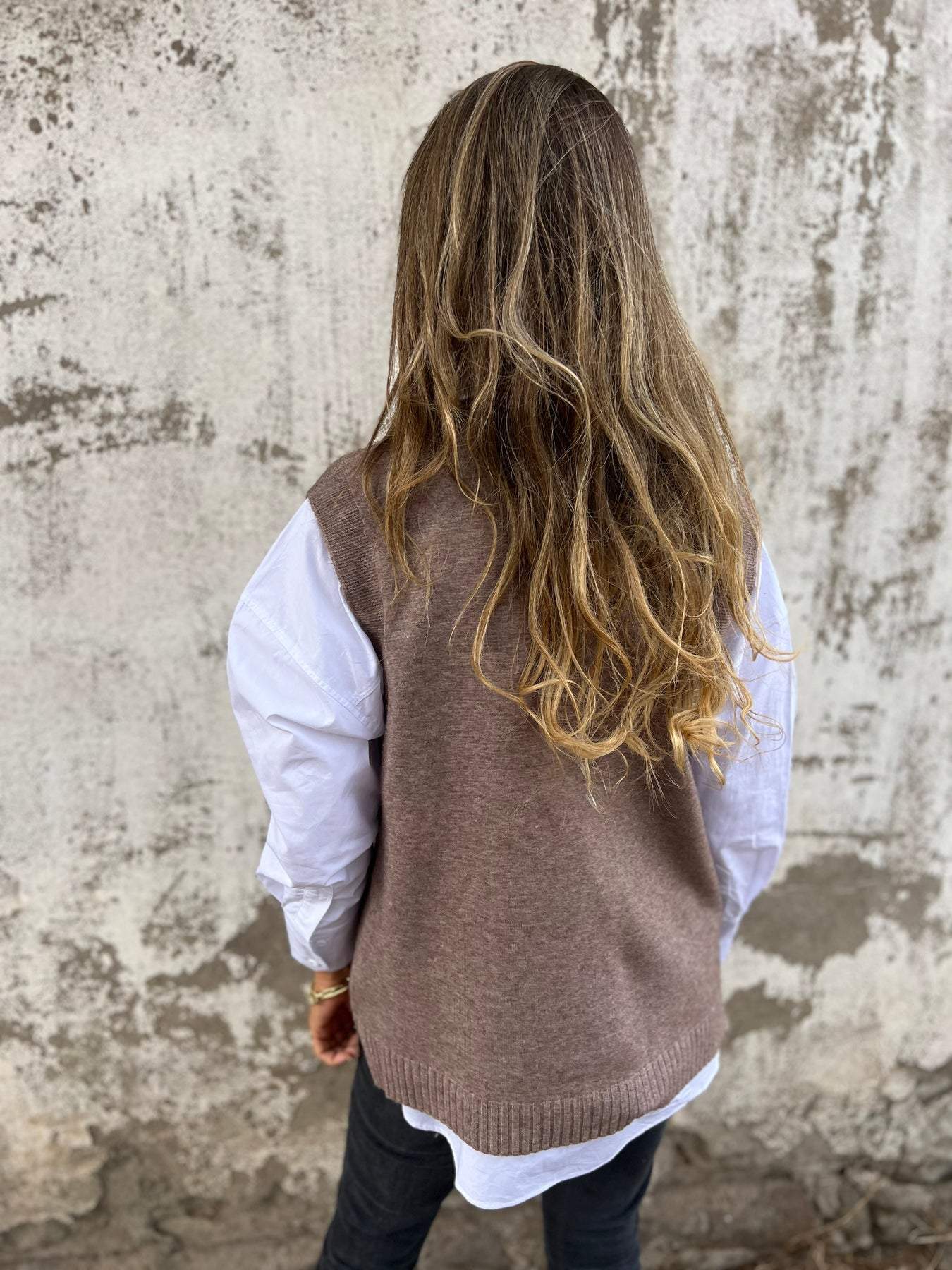Gilet sans manches classique en tricot pour femme