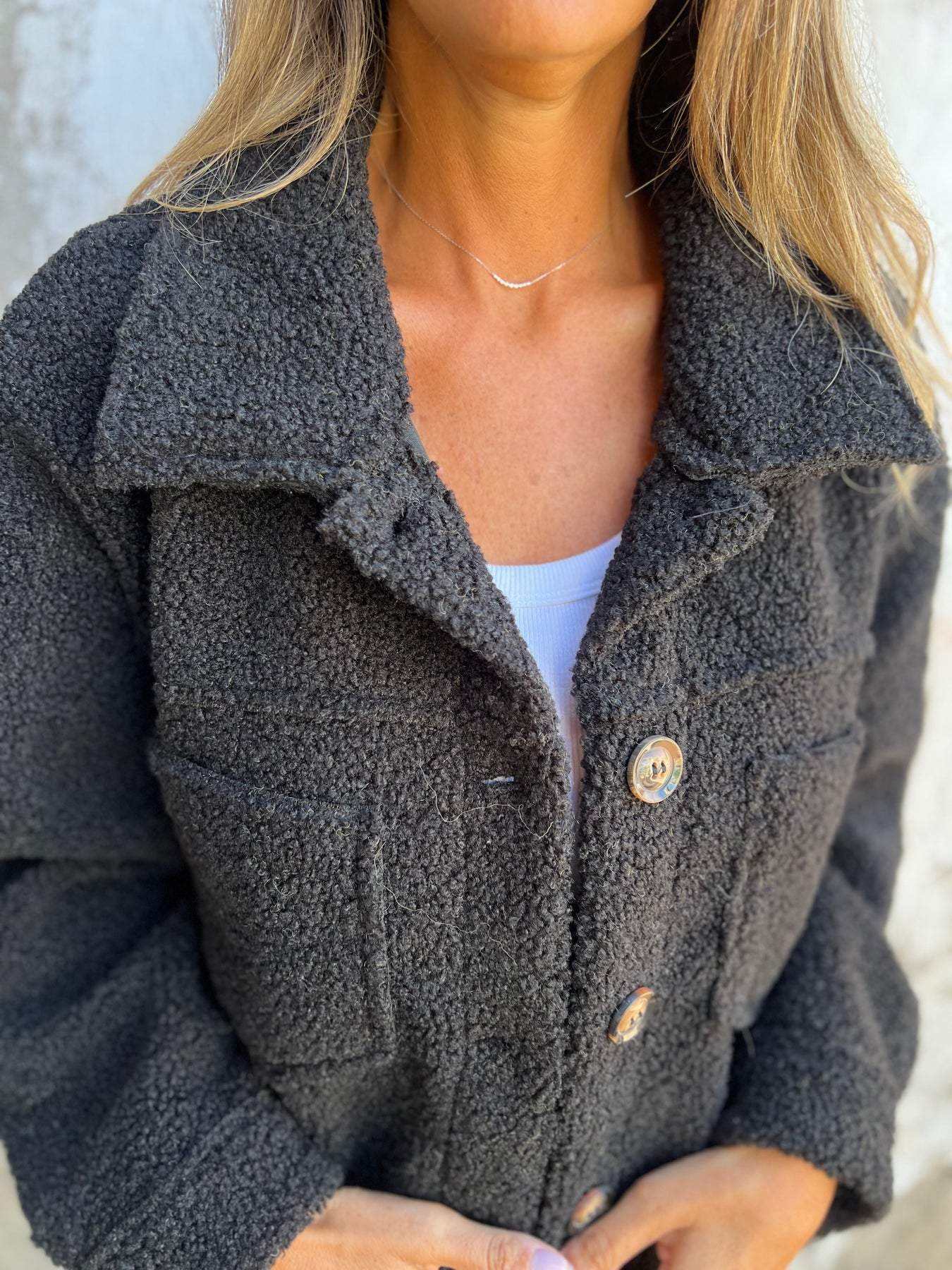 Veste confortable en peluche pour femme