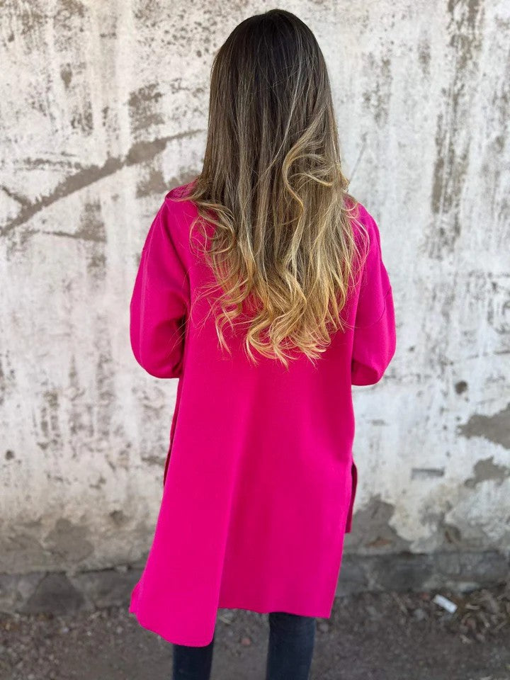 Veste longue à capuche et fermeture éclair chic pour femme