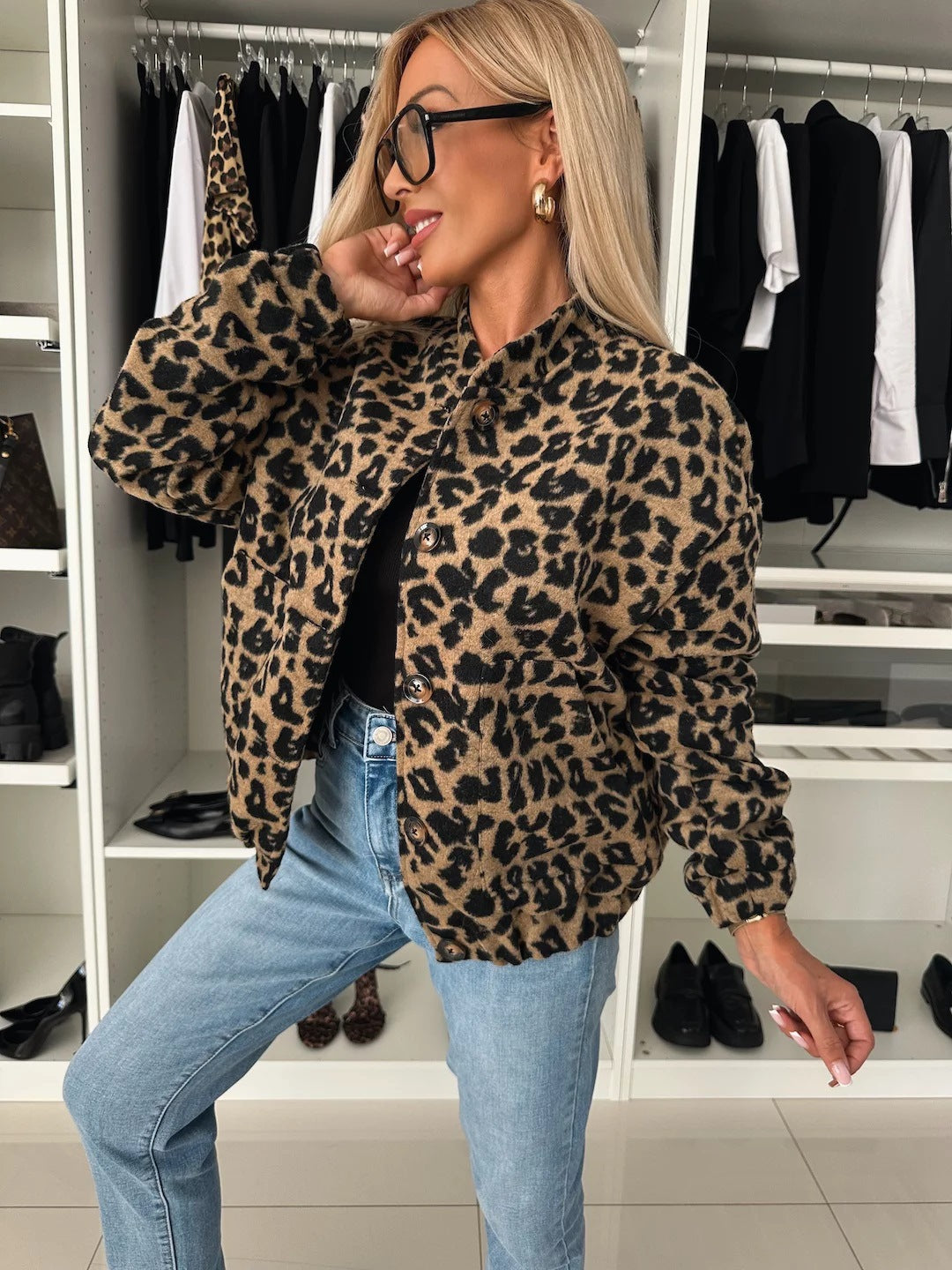 Veste léopard chic pour femme