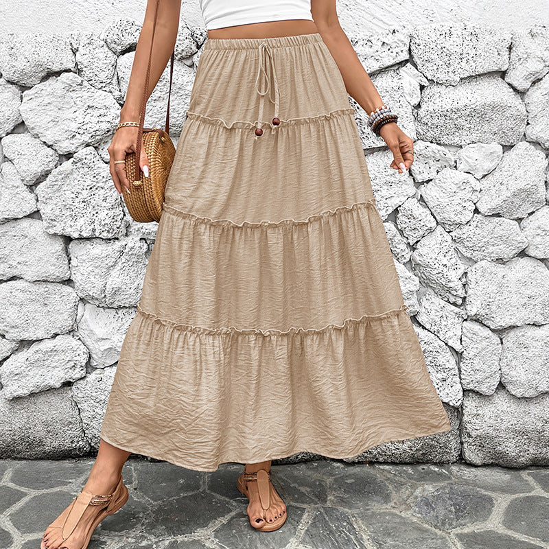 Jupe longue d'été à pinces Boho