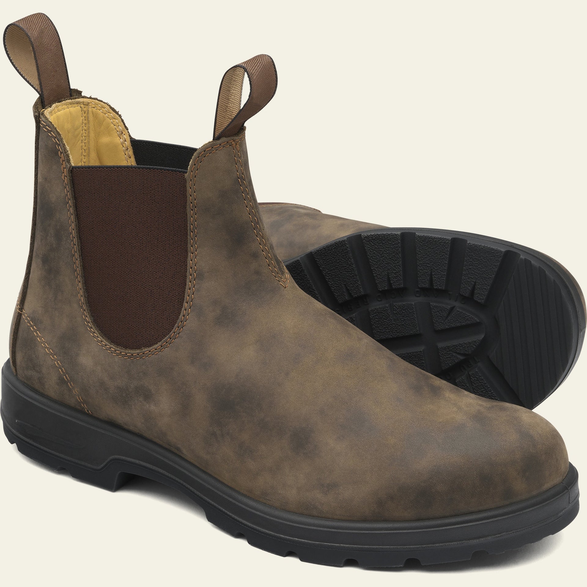 Bottes chelsea classiques en cuir pour homme