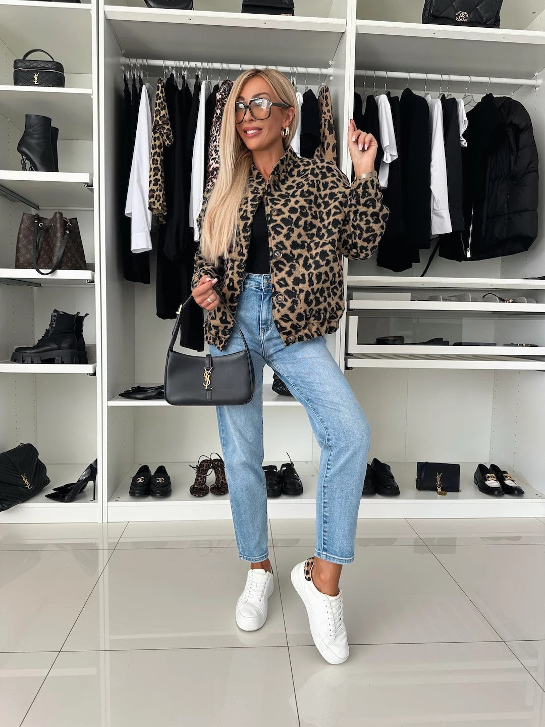 Veste léopard chic pour femme