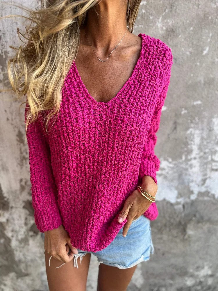 Élégant pull matelassé à manches longues pour femme