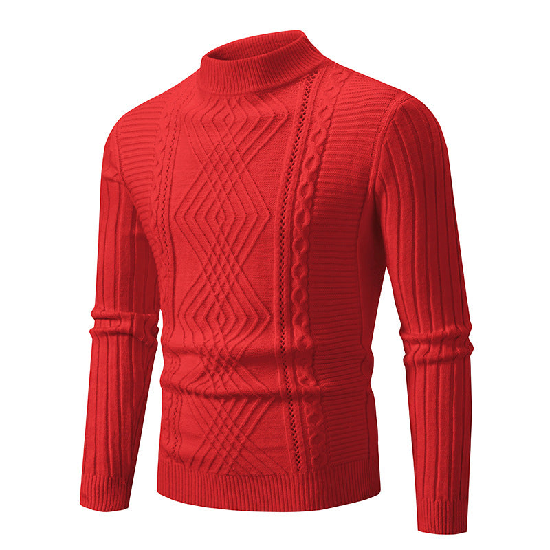 Pull élégant en maille torsadée pour hommes