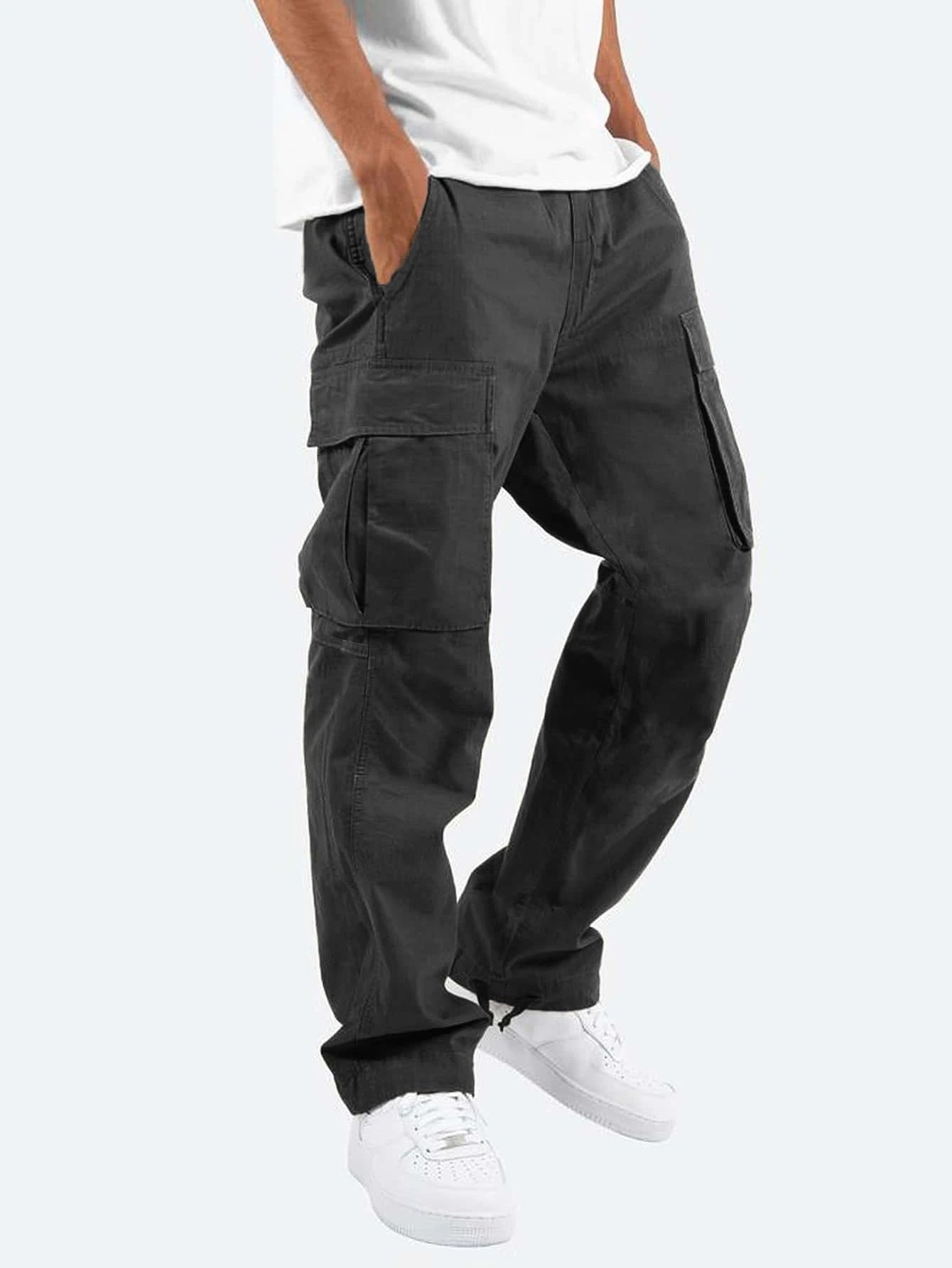 Pantalon cargo flexible et extensible pour hommes