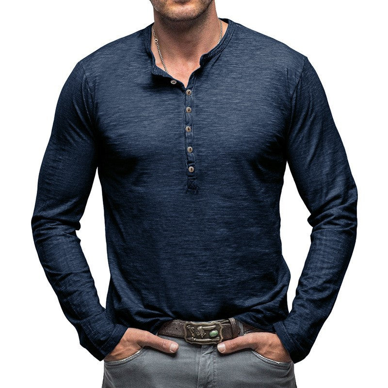 Chemise classique à manches longues pour hommes