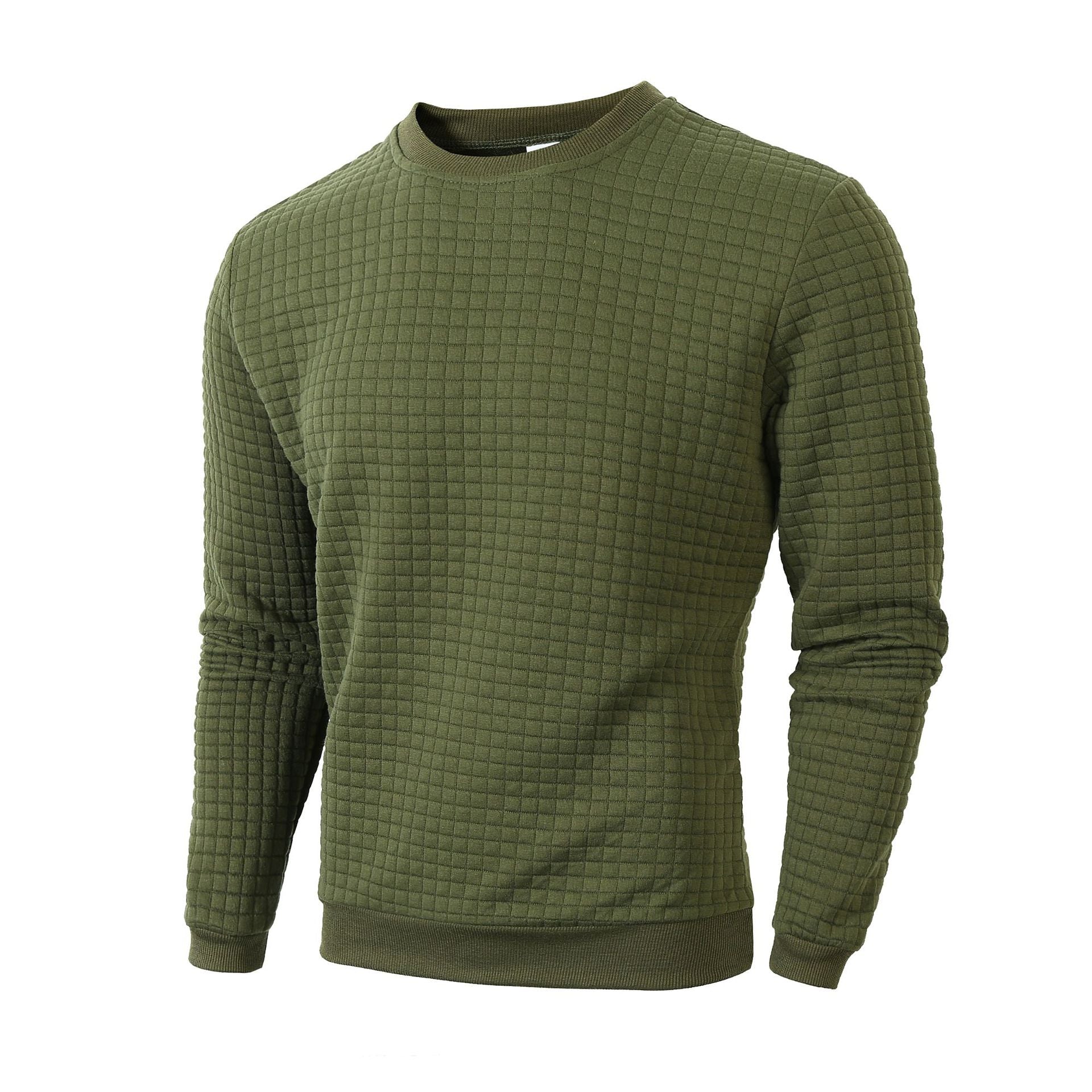 Sweatshirt matelassé à col roulé pour hommes