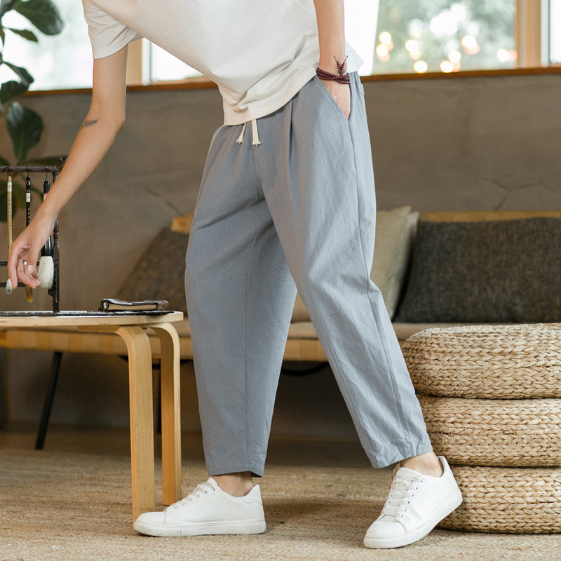 Pantalon à cordon décontracté pour hommes