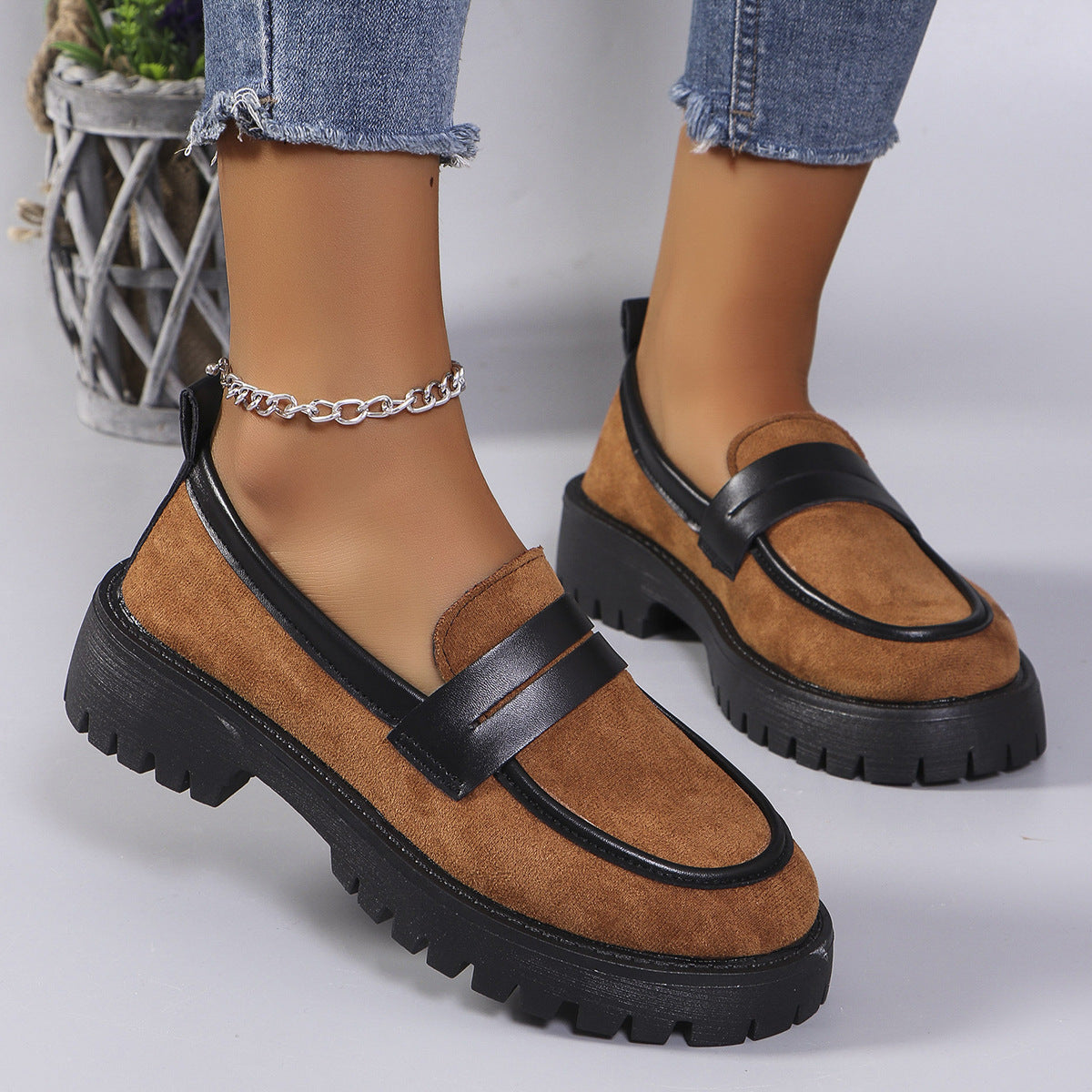 Mocassins à plateforme tendance pour femmes
