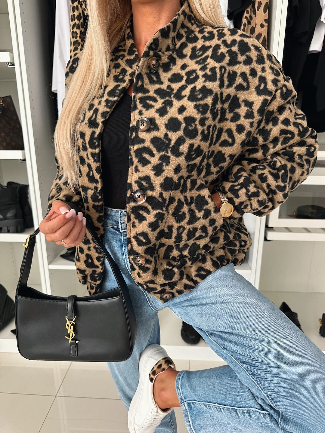 Veste léopard chic pour femme