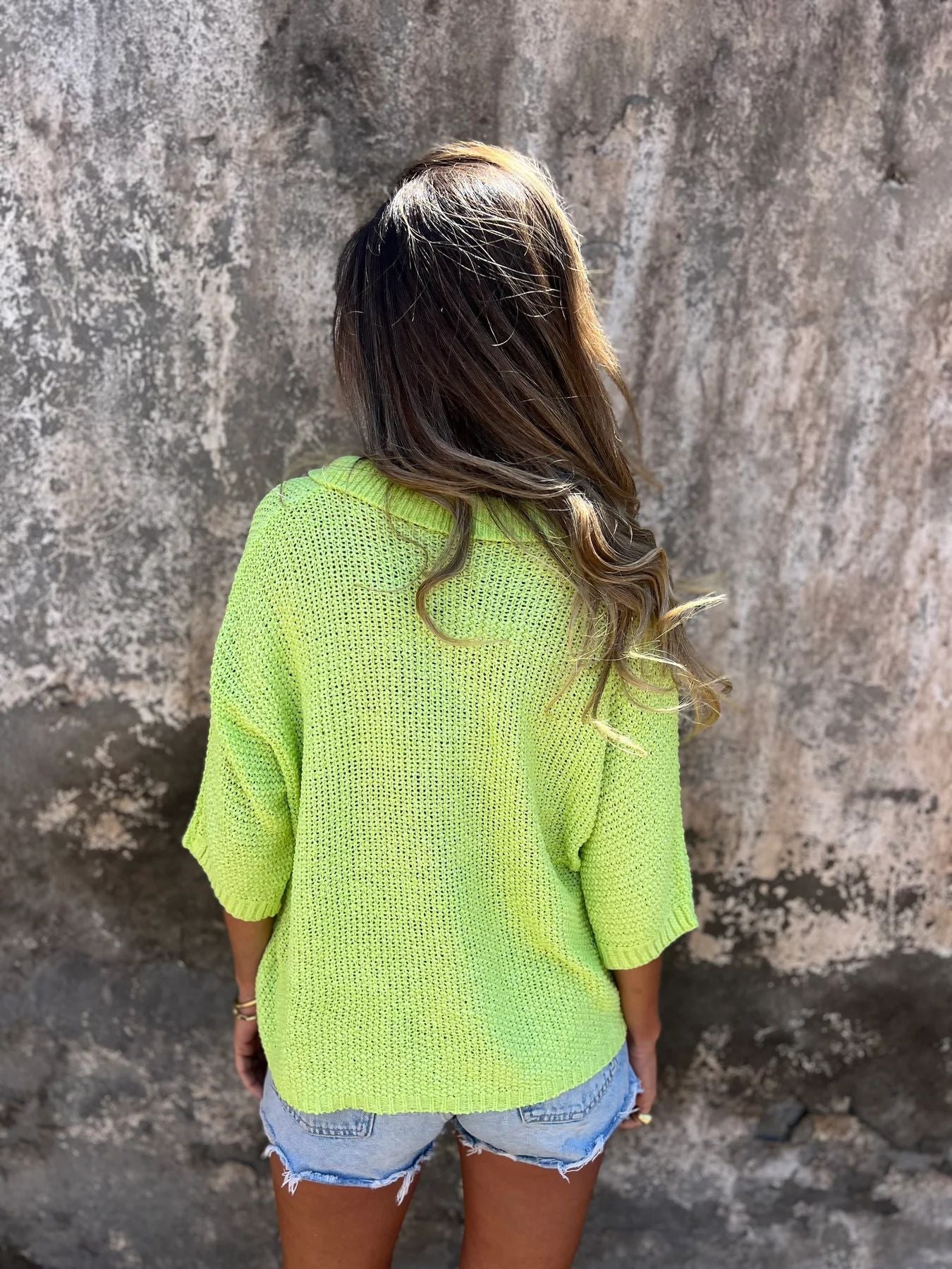 Pull en maille décontracté à col en V pour femmes