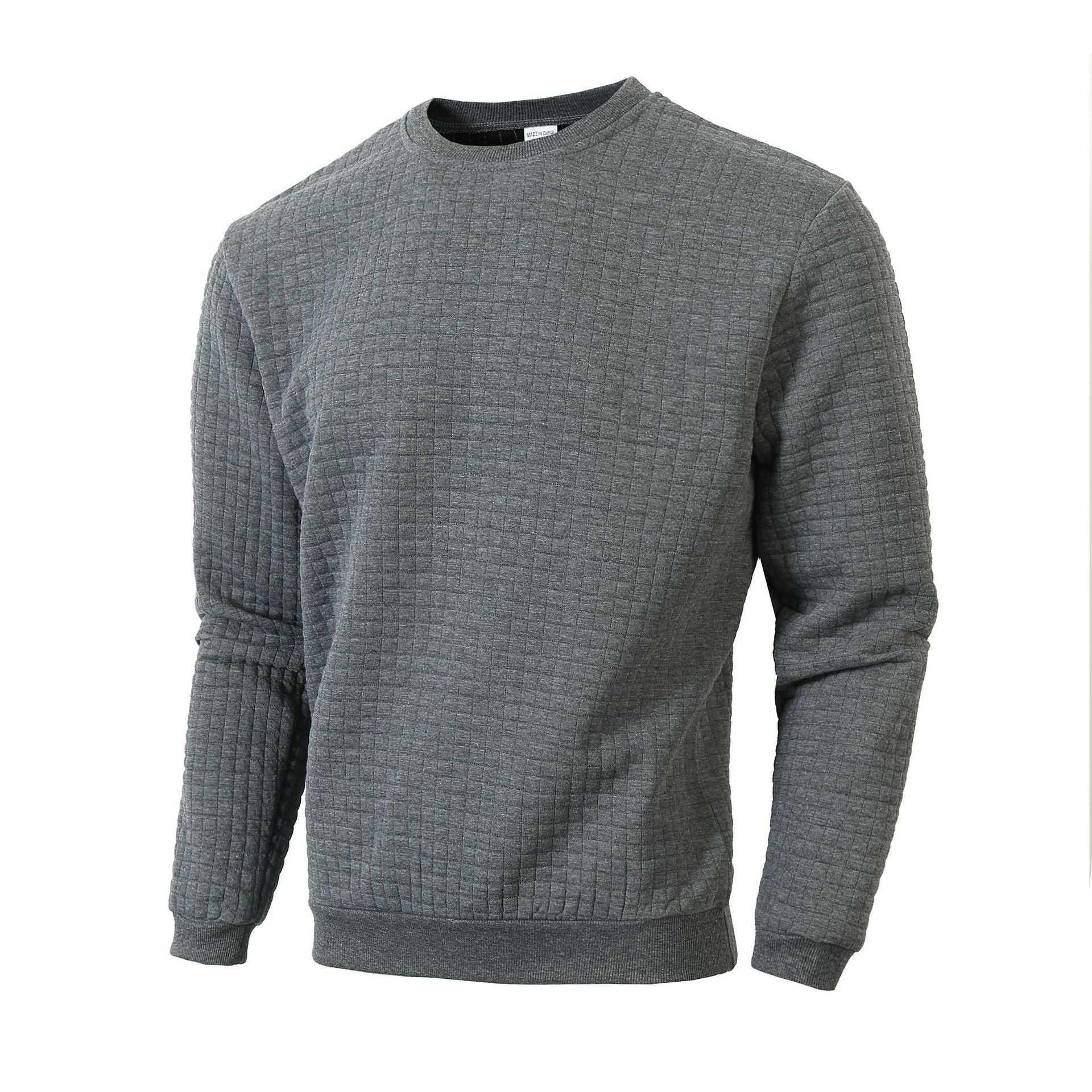 Sweatshirt matelassé à col roulé pour hommes