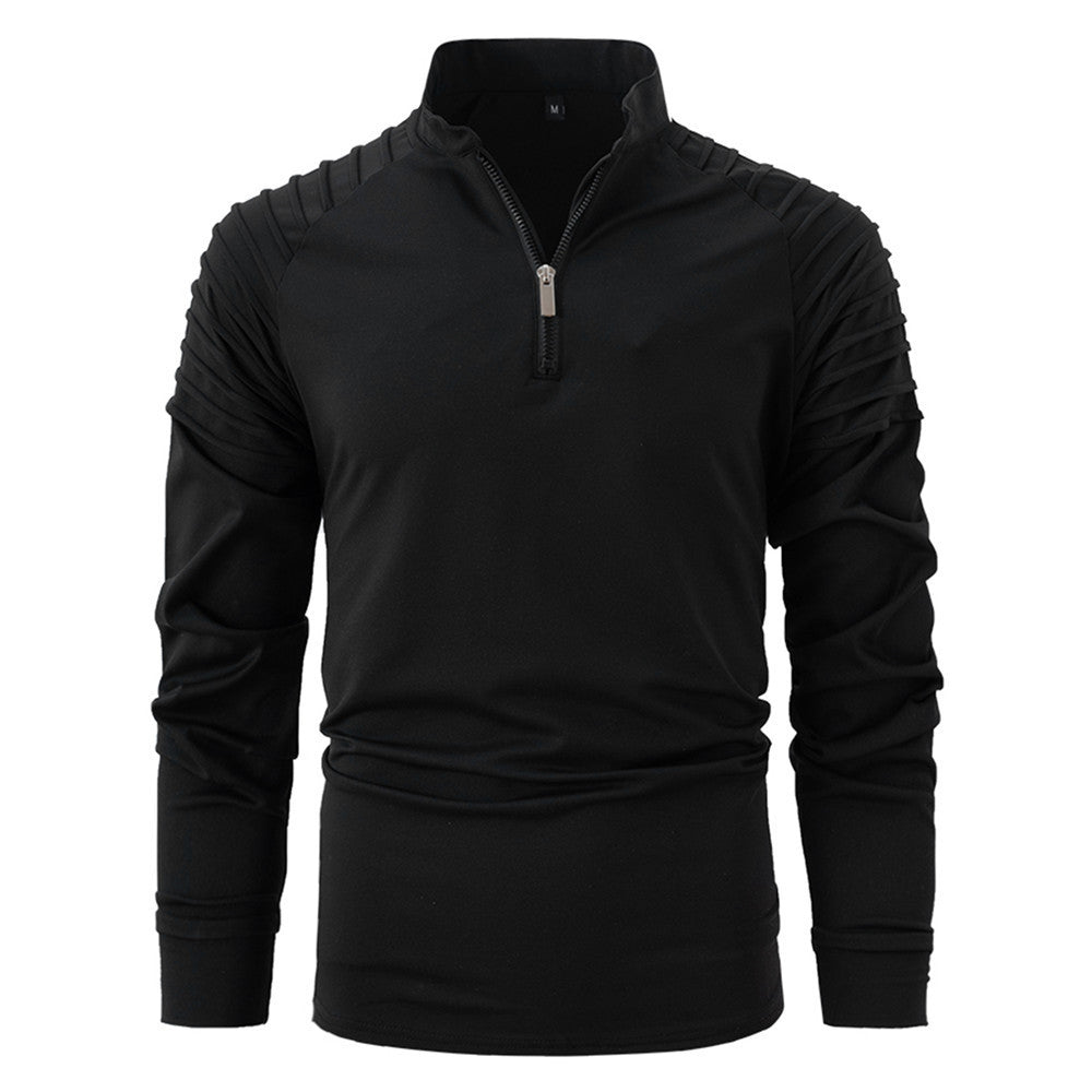 Pull tactique zippé à manches longues pour hommes