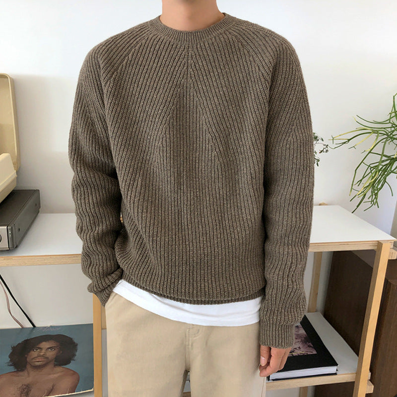 Pull douillet en tricot côtelé pour hommes