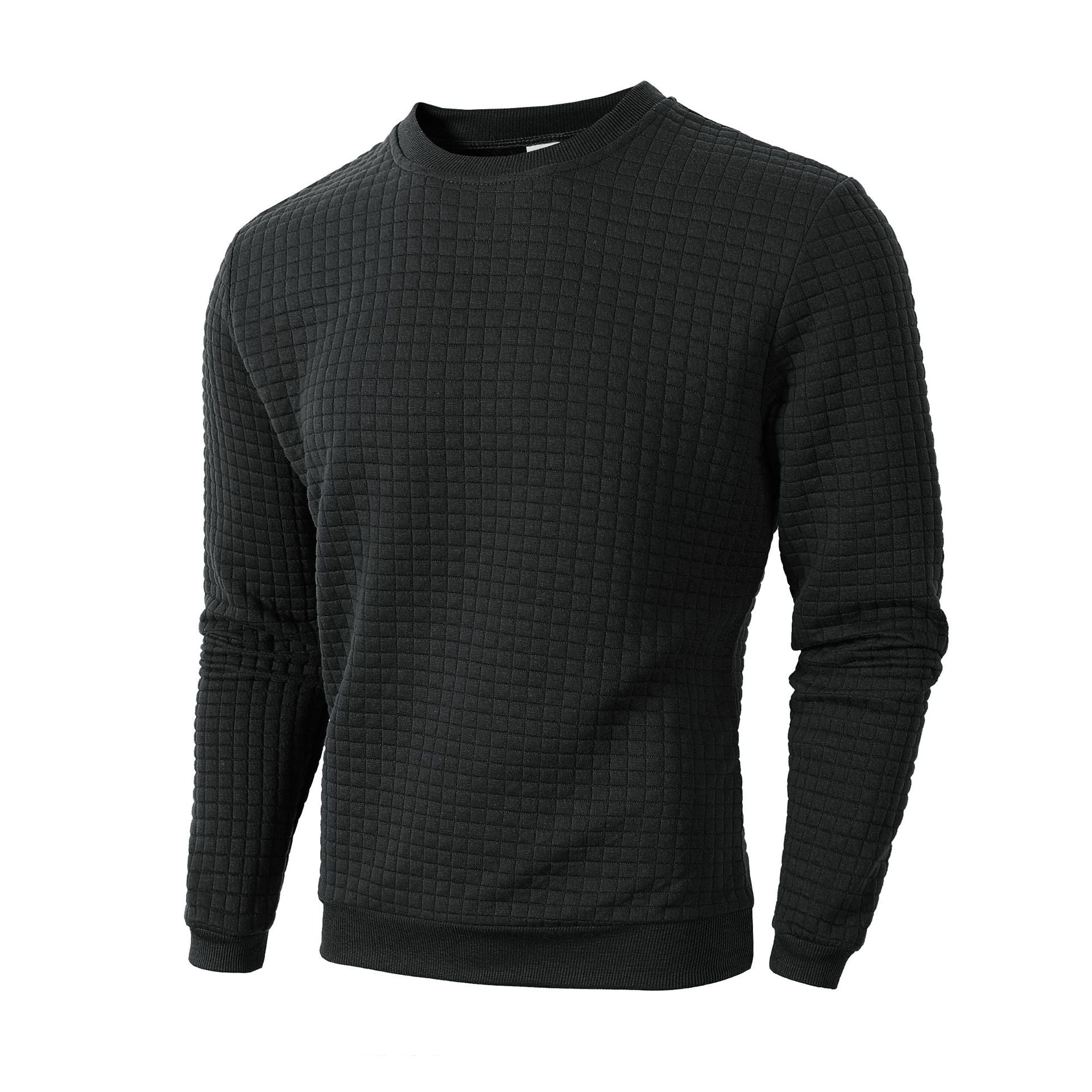 Sweatshirt matelassé à col roulé pour hommes