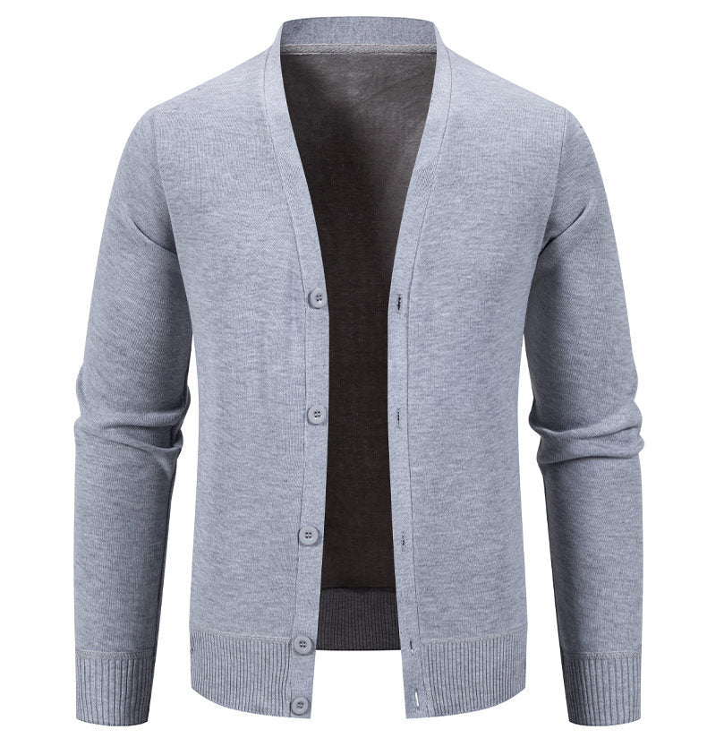 Pull cardigan boutonné classique pour hommes