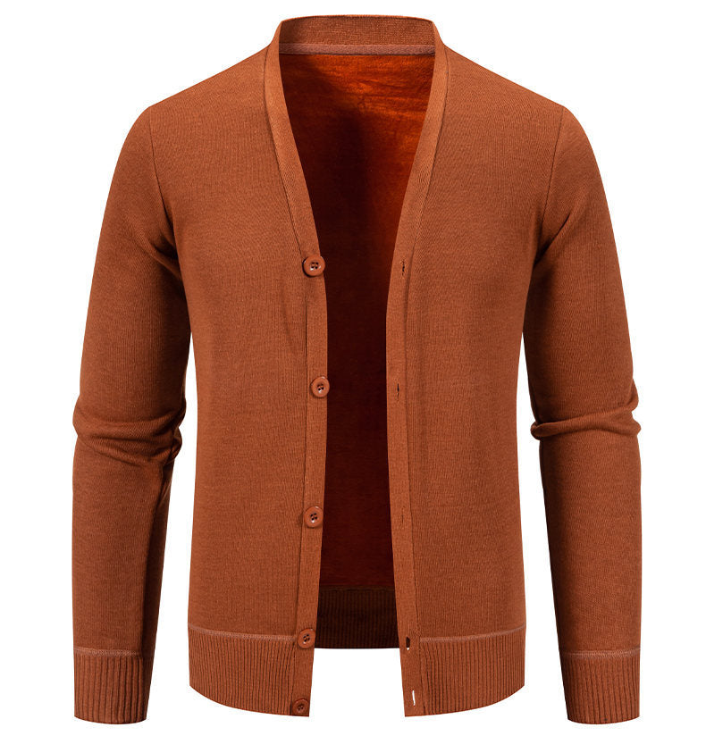 Pull cardigan boutonné classique pour hommes