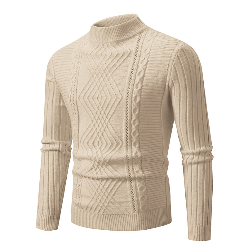 Pull élégant en maille torsadée pour hommes