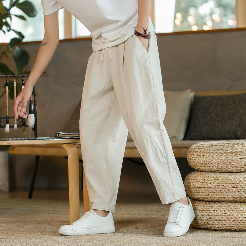 Pantalon à cordon décontracté pour hommes