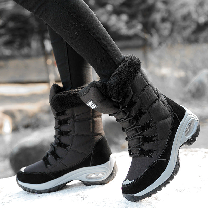 Bottes d'hiver imperméables pour femmes doublées en polaire