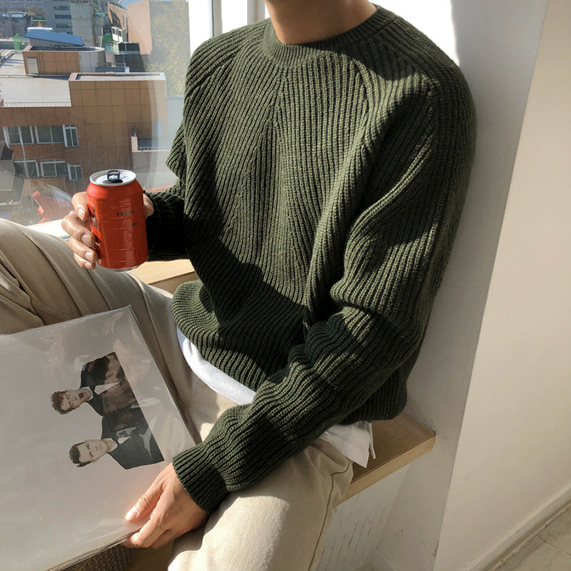 Pull douillet en tricot côtelé pour hommes