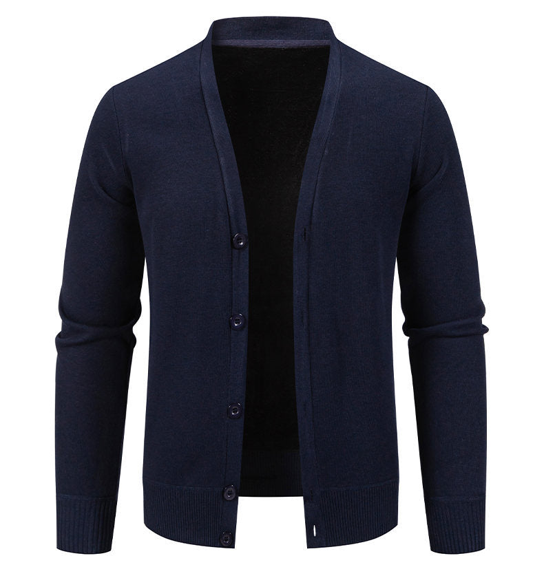 Pull cardigan boutonné classique pour hommes